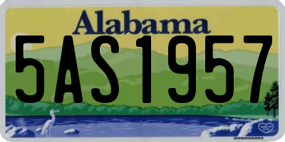 AL license plate 5AS1957