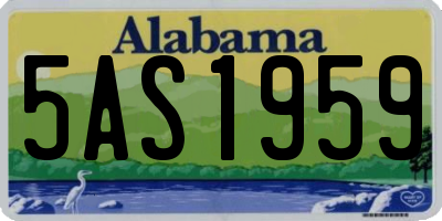 AL license plate 5AS1959