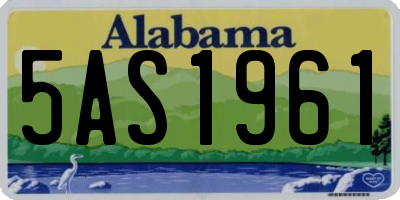 AL license plate 5AS1961