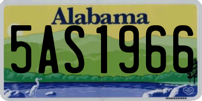 AL license plate 5AS1966