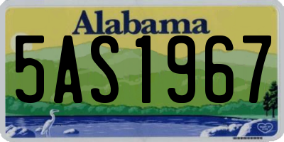 AL license plate 5AS1967
