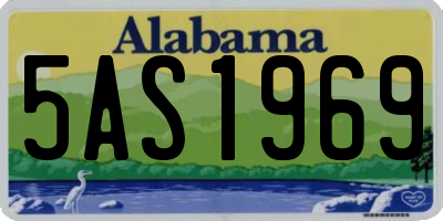 AL license plate 5AS1969