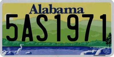 AL license plate 5AS1971