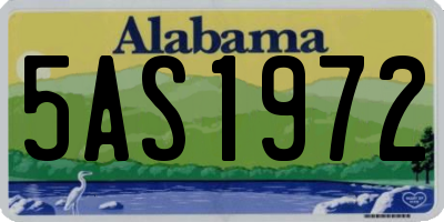 AL license plate 5AS1972
