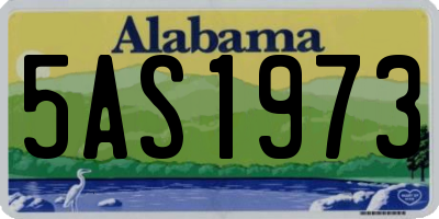 AL license plate 5AS1973