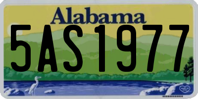 AL license plate 5AS1977
