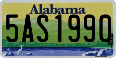 AL license plate 5AS1990