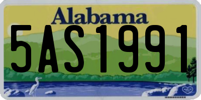 AL license plate 5AS1991
