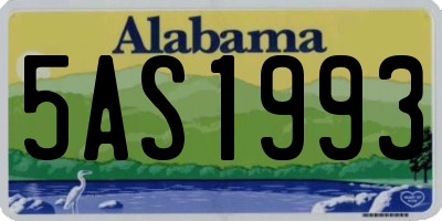 AL license plate 5AS1993