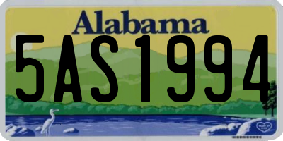 AL license plate 5AS1994