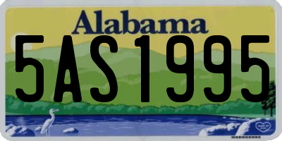 AL license plate 5AS1995