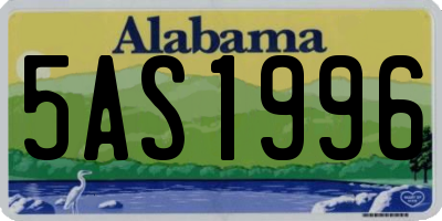 AL license plate 5AS1996