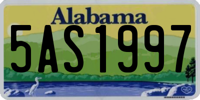 AL license plate 5AS1997