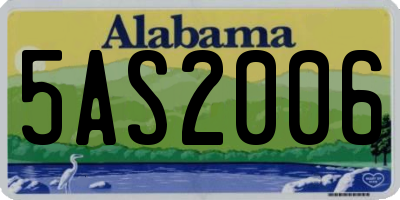 AL license plate 5AS2006