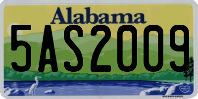 AL license plate 5AS2009