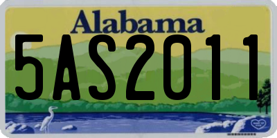 AL license plate 5AS2011