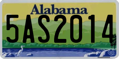 AL license plate 5AS2014