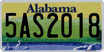 AL license plate 5AS2018