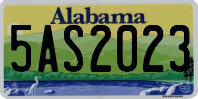 AL license plate 5AS2023