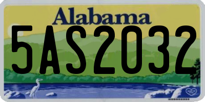 AL license plate 5AS2032