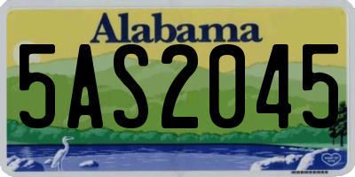 AL license plate 5AS2045
