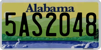 AL license plate 5AS2048