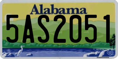 AL license plate 5AS2051