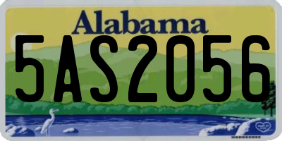 AL license plate 5AS2056