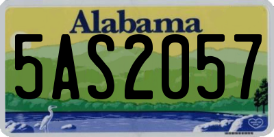 AL license plate 5AS2057