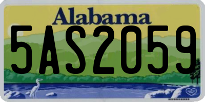 AL license plate 5AS2059
