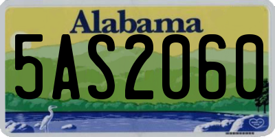 AL license plate 5AS2060