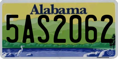 AL license plate 5AS2062