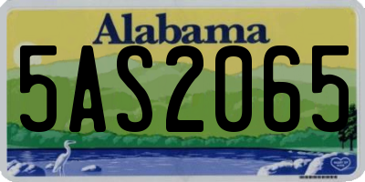 AL license plate 5AS2065