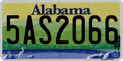AL license plate 5AS2066
