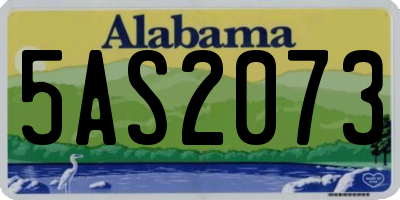 AL license plate 5AS2073