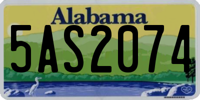 AL license plate 5AS2074