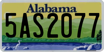 AL license plate 5AS2077