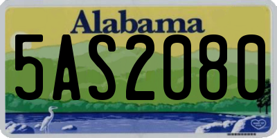 AL license plate 5AS2080