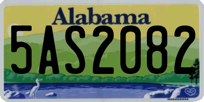 AL license plate 5AS2082