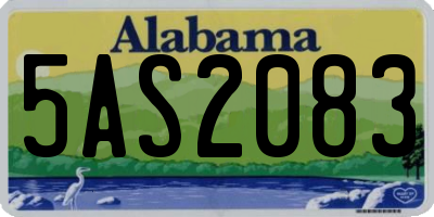 AL license plate 5AS2083