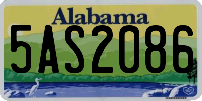 AL license plate 5AS2086