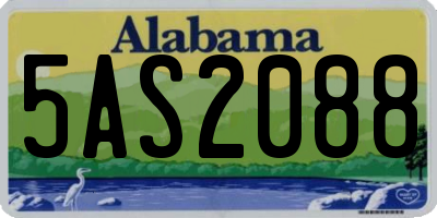 AL license plate 5AS2088