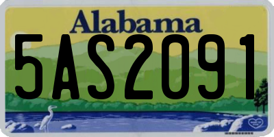 AL license plate 5AS2091