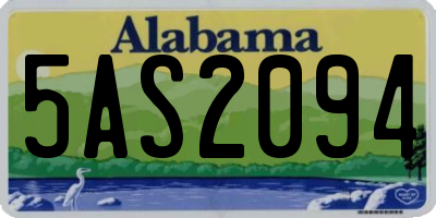 AL license plate 5AS2094