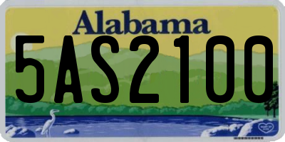 AL license plate 5AS2100