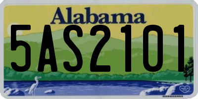 AL license plate 5AS2101