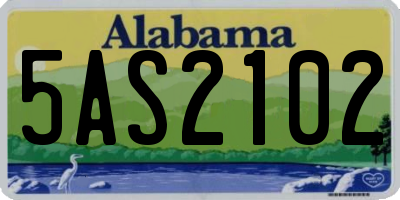 AL license plate 5AS2102