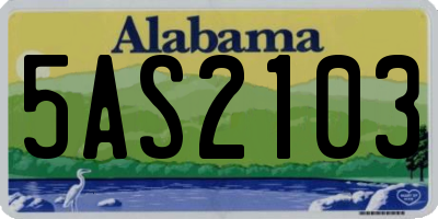 AL license plate 5AS2103