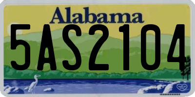AL license plate 5AS2104