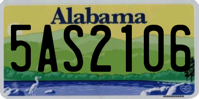 AL license plate 5AS2106